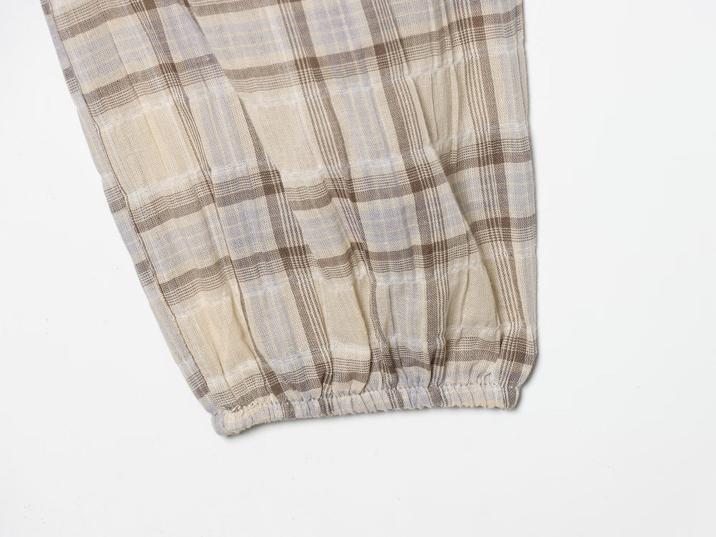 Women's Layered Decorative Short Plaid Top
