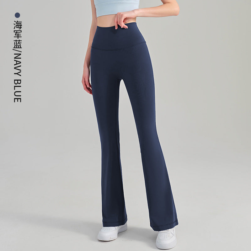 Women's New Nude High Waist Hip Yoga Clothes Fitness New Tight Micro-pull Yoga Pants