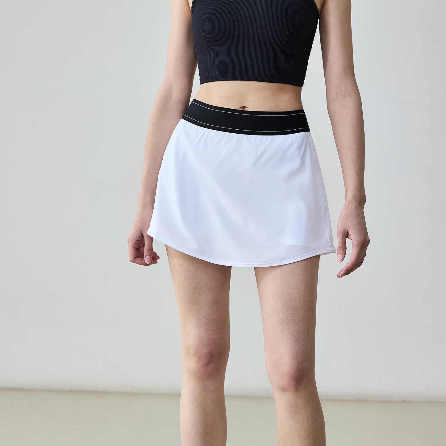 Women's new fake two-piece summer tennis skirt running fitness skirt high waist leisure yoga fitness skirt