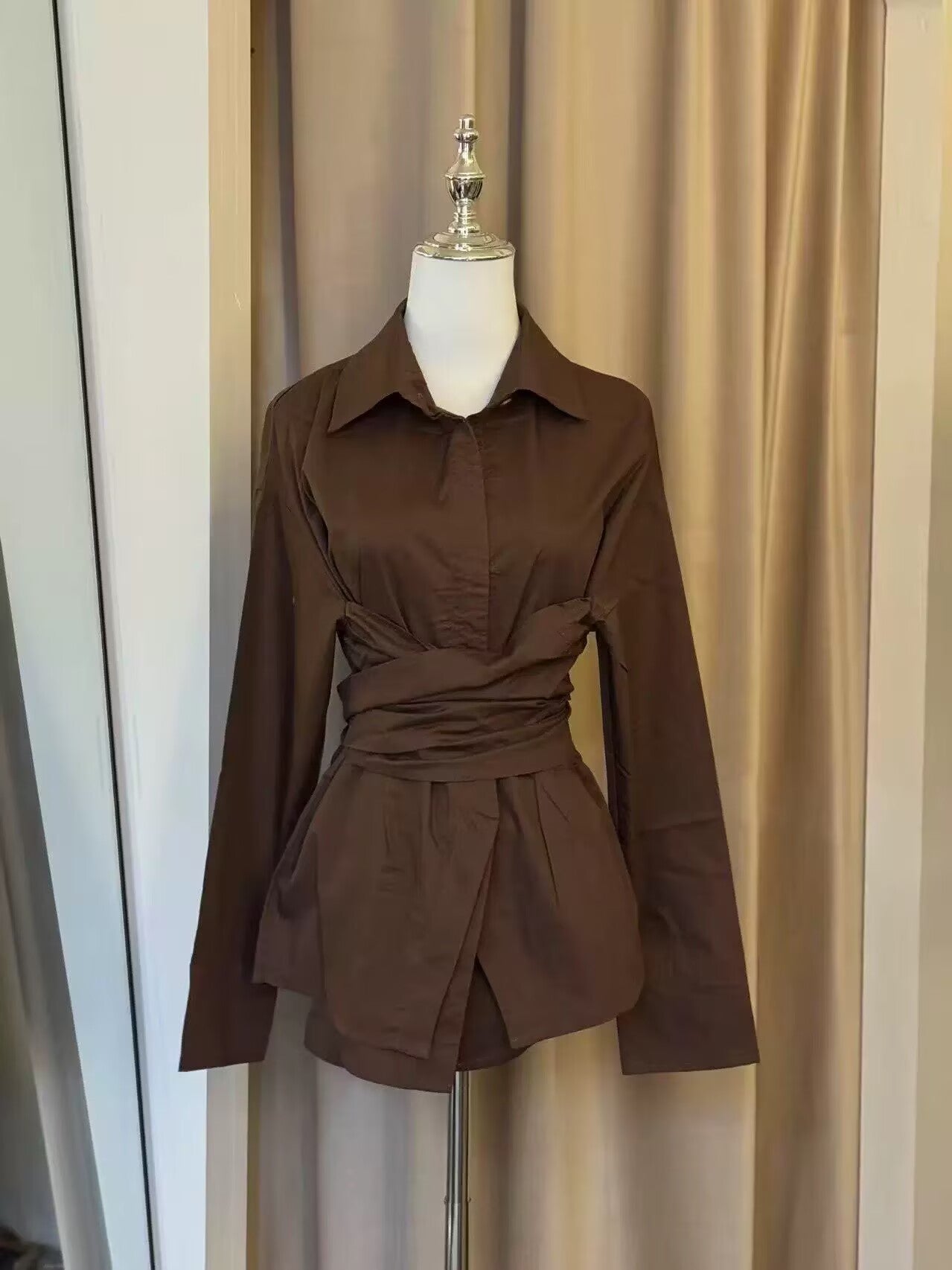 2026 women's new irregular slim long-sleeved top