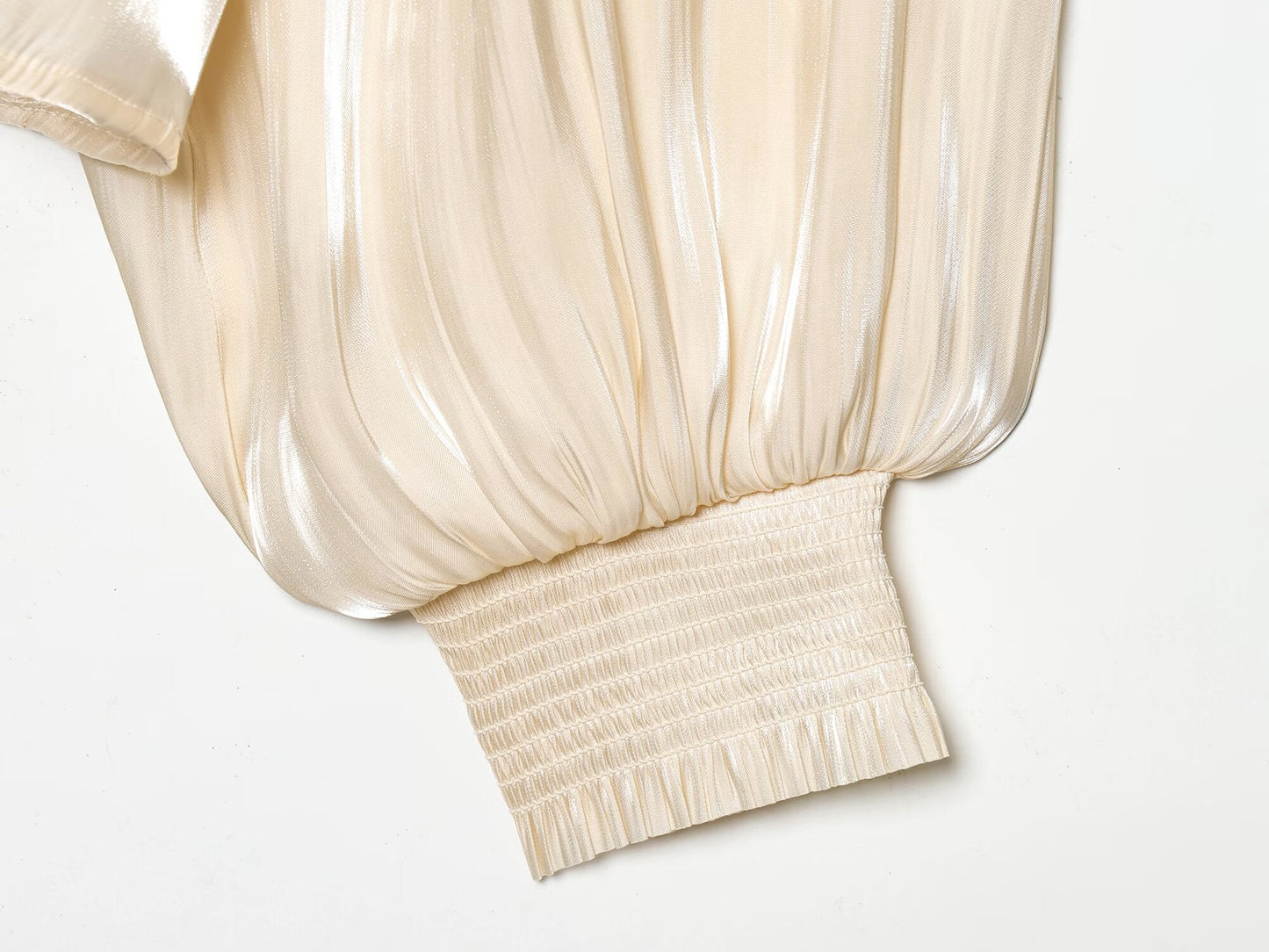 Women's casual shiny satin textured shirt