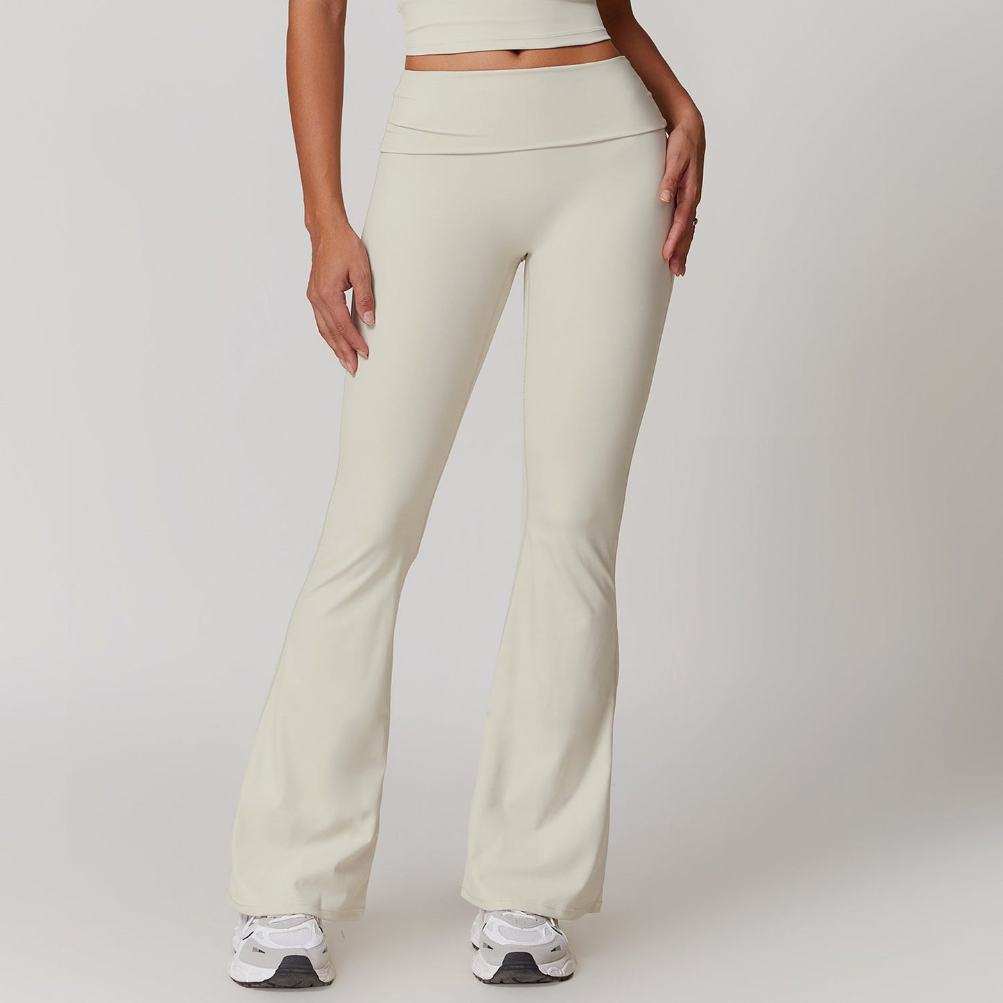 Women's New High-waist Hip Yoga Pants Casual Tight-fitting Wide-leg Flared Pants Sports Fitness Pants.