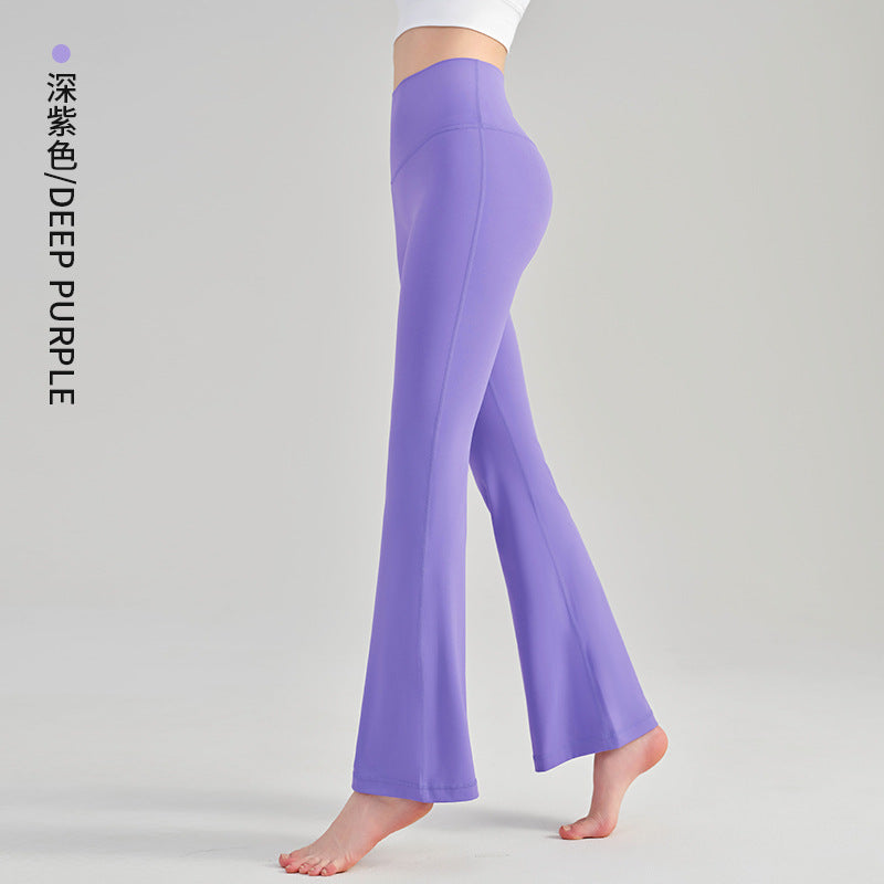 Women's New Nude High Waist Hip Yoga Clothes Fitness New Tight Micro-pull Yoga Pants