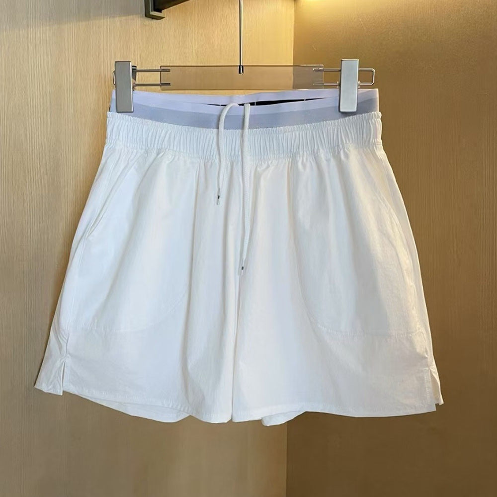 Women's leisure sports fake two-piece shorts