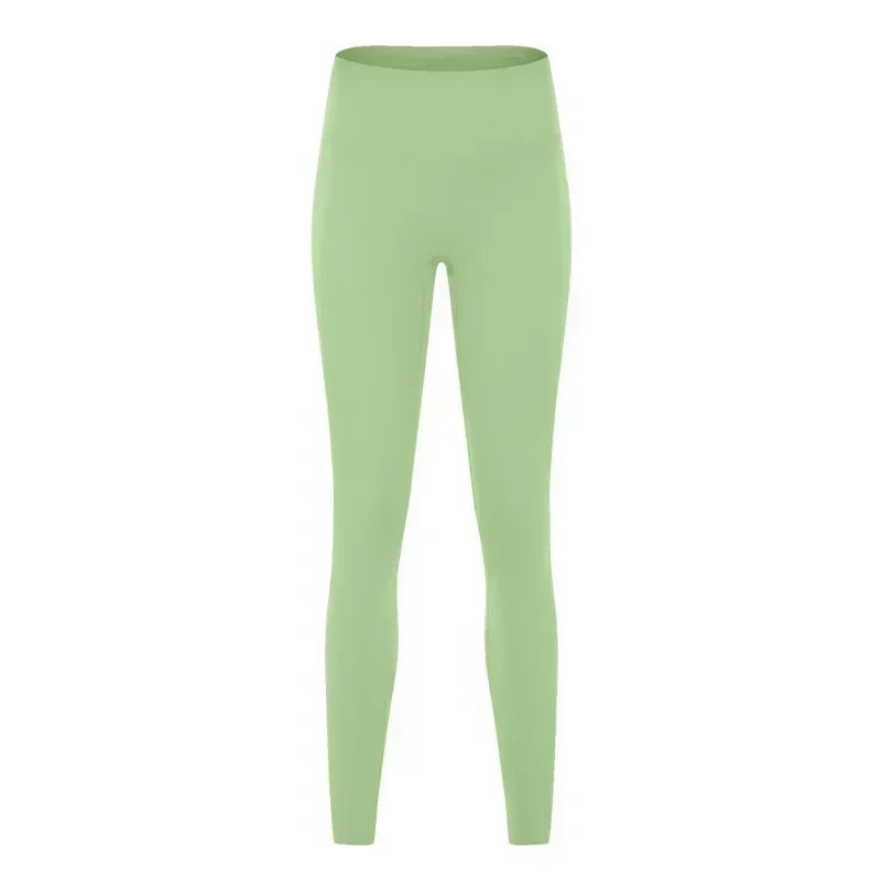 LU High waist hip lift no embarrassing line yoga pants women's elastic fitness exercise nine points