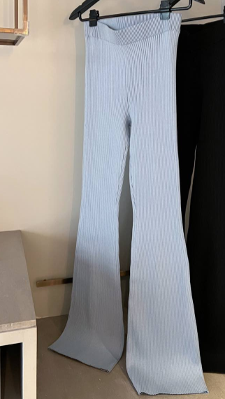 Women's new slim knit flared trousers