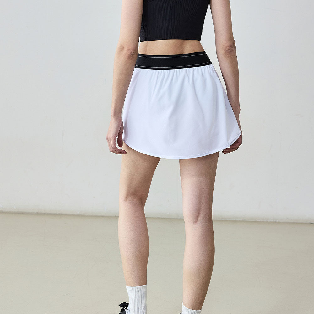 Women's new fake two-piece summer tennis skirt running fitness skirt high waist leisure yoga fitness skirt
