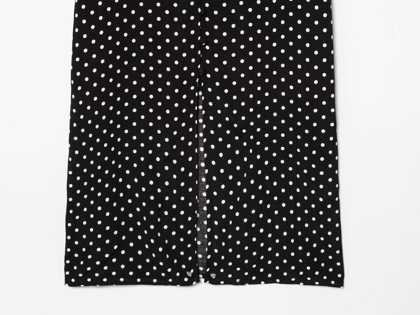 Women's long sleeved polka dot MIDI dress