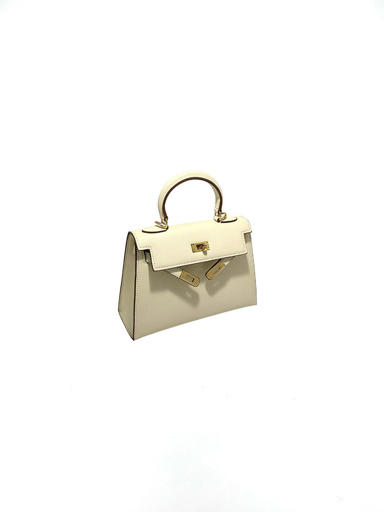 Women's New Temperament Joker Leather Palm Print Shoulder Messenger Bag Joker Portable Small Bag.