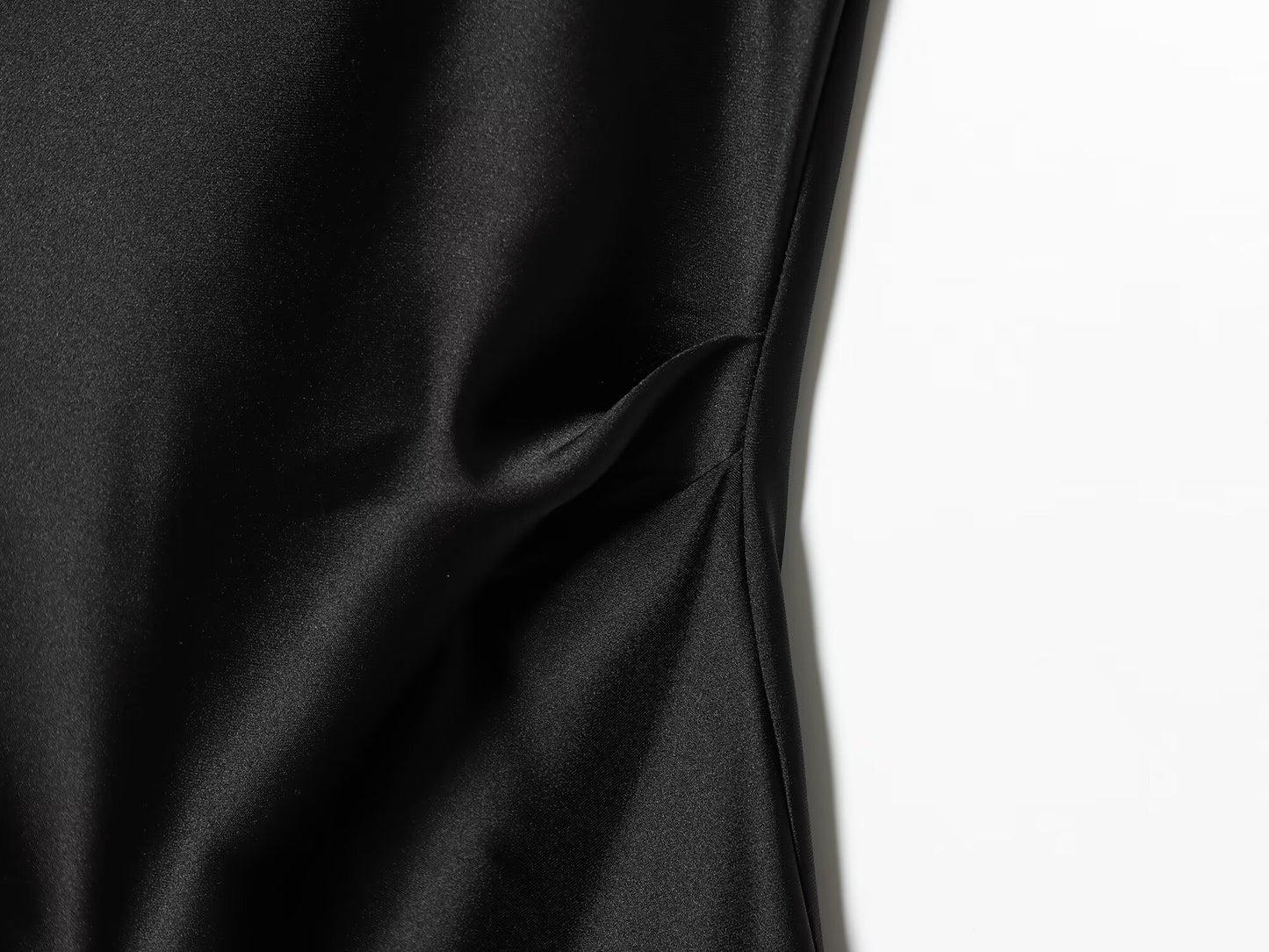 Women's tassel decorated long style satin top