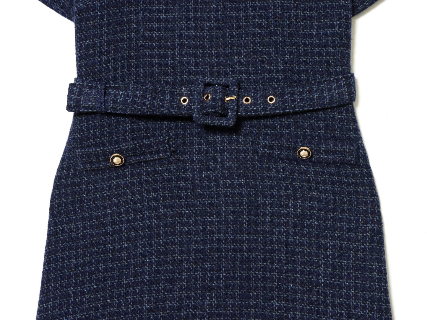 Women's With Belt Short Sleeve plaid Mini Dress