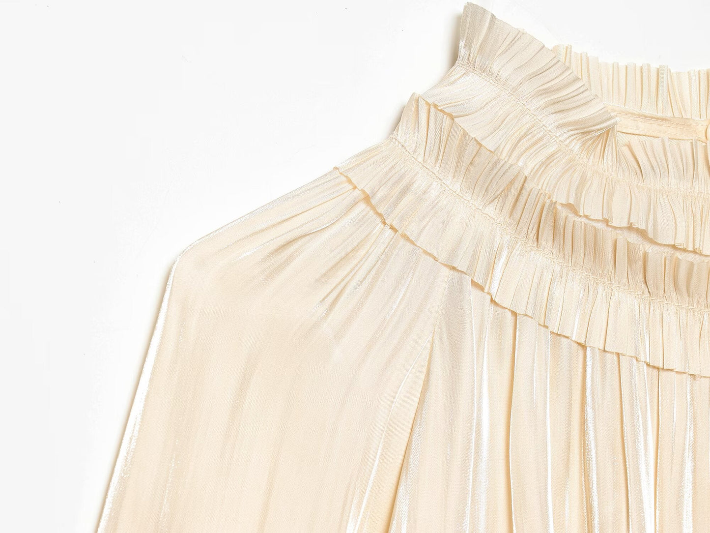 Women's casual shiny satin textured shirt