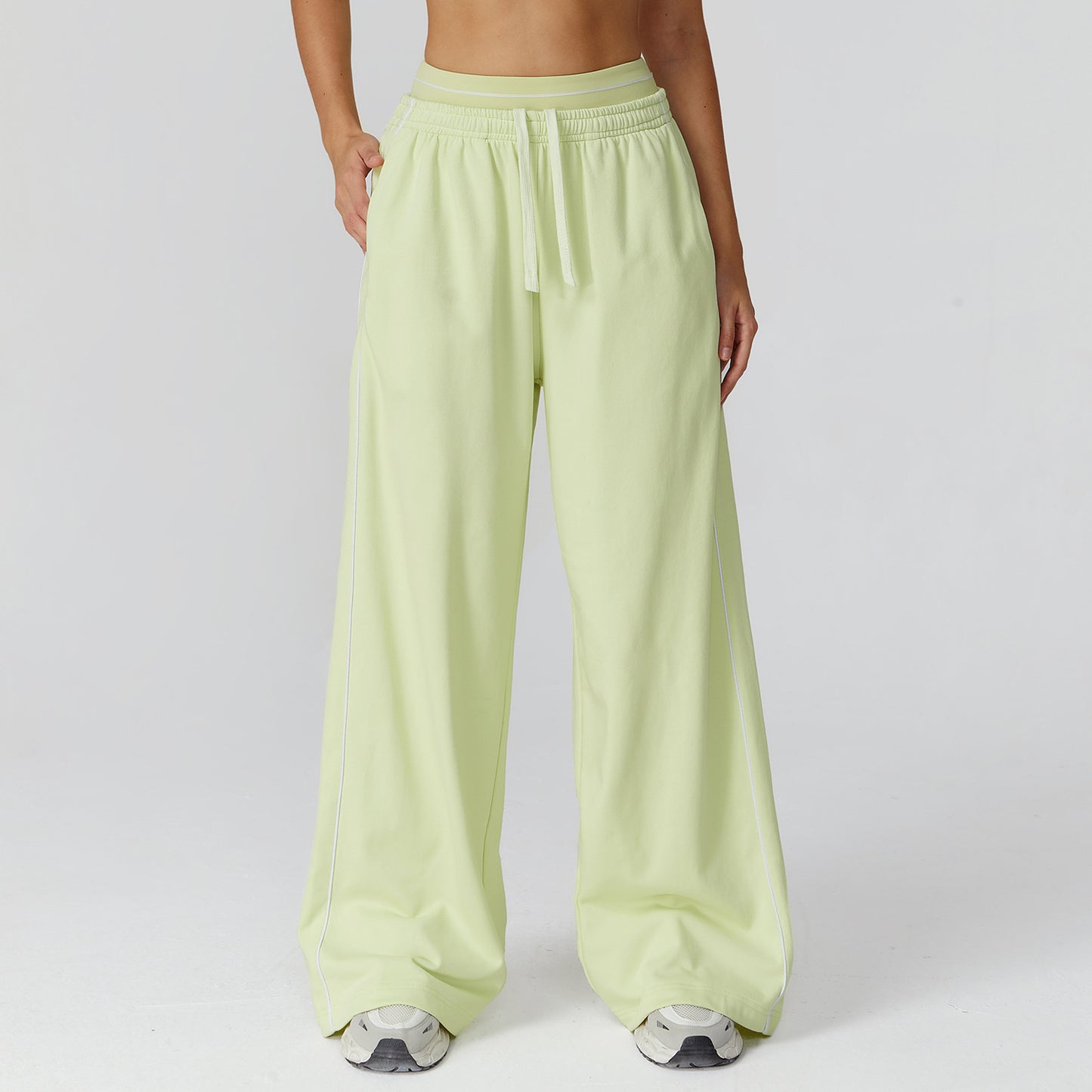 Women's new loose contrast Joker sweatpants
