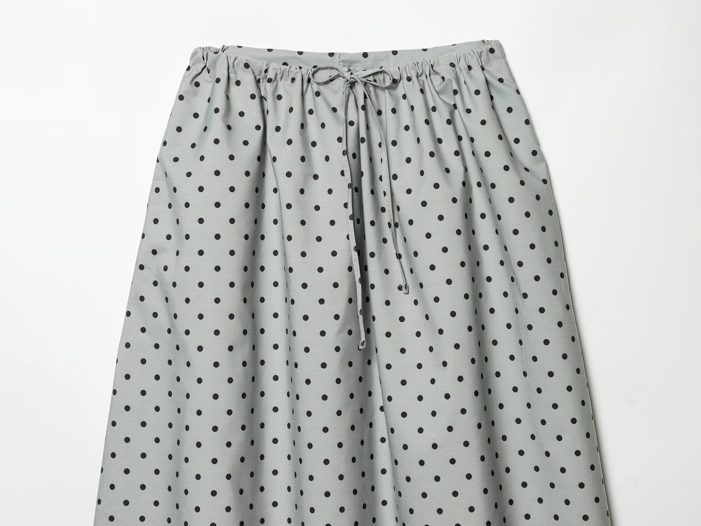 Women's bow decoration casual polka dot MIDI skirt