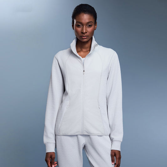 Women's new stitching collar sports coat