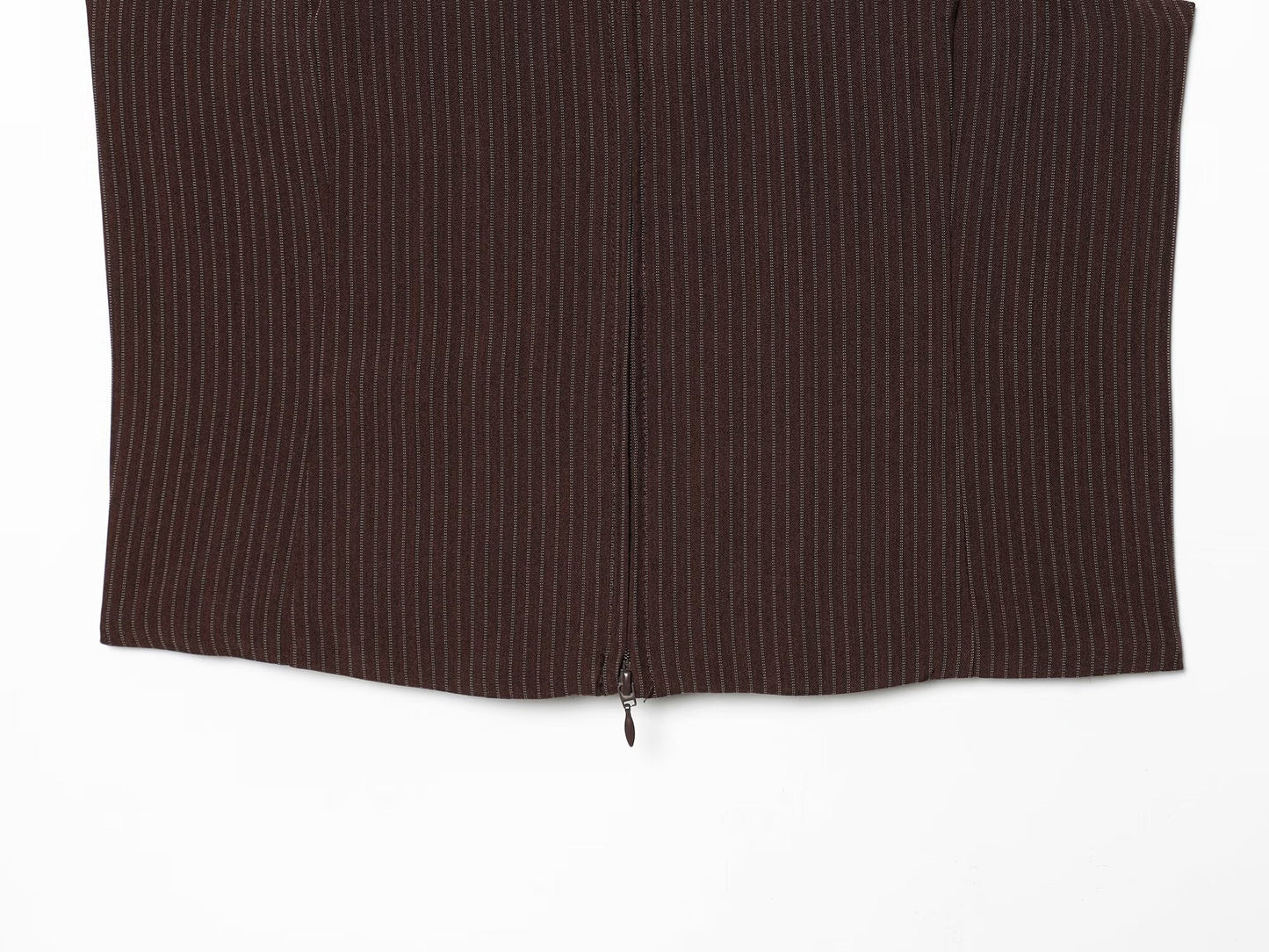 suit Women's 2 pieces sleeveless lapel striped zipper vest+Pants