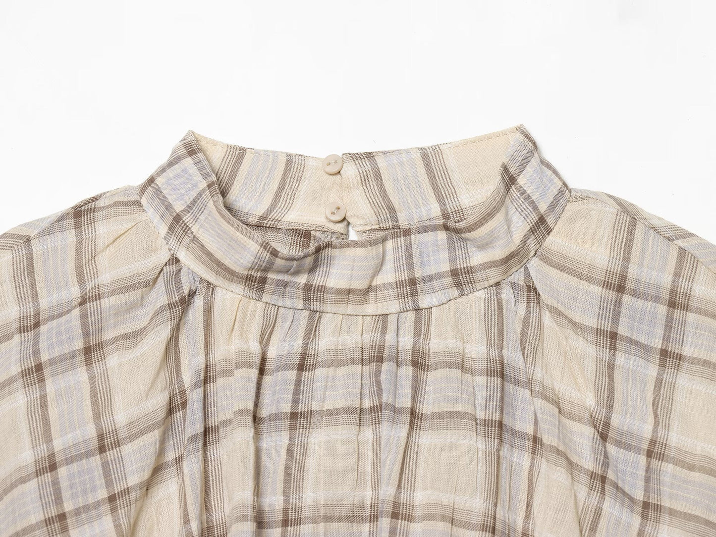 Women's Layered Decorative Short Plaid Top