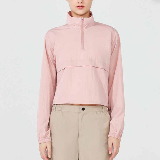 Women's New Fashion Joker Windproof Thin Sunscreen Yoga Smock Long Sleeve Loose Sports Coat
