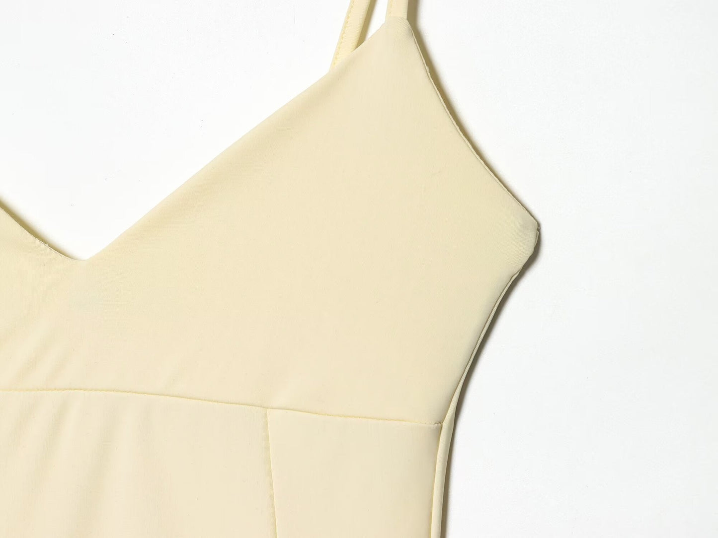 Women's asymmetric thin shoulder strap dress