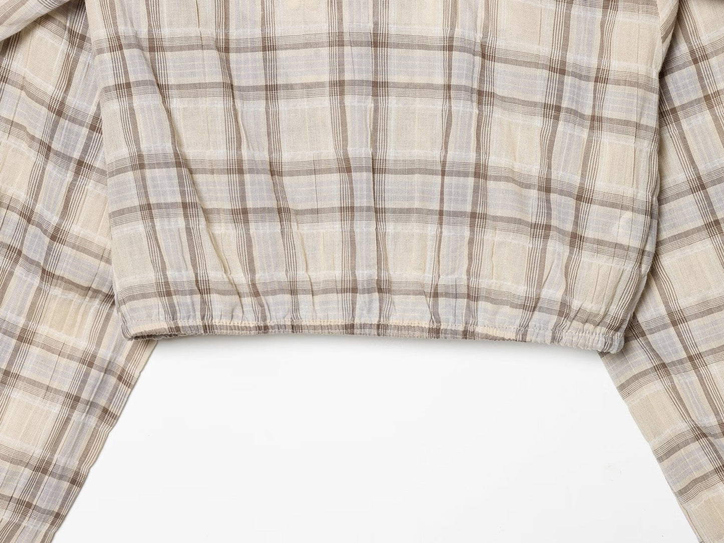 Women's Layered Decorative Short Plaid Top