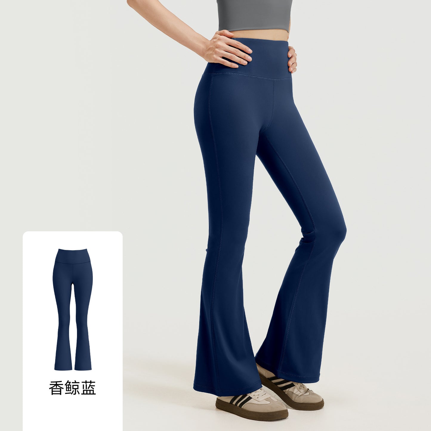 Women's new fashion high waist hip nude yoga pants Pilates sports micro-La fitness pants
