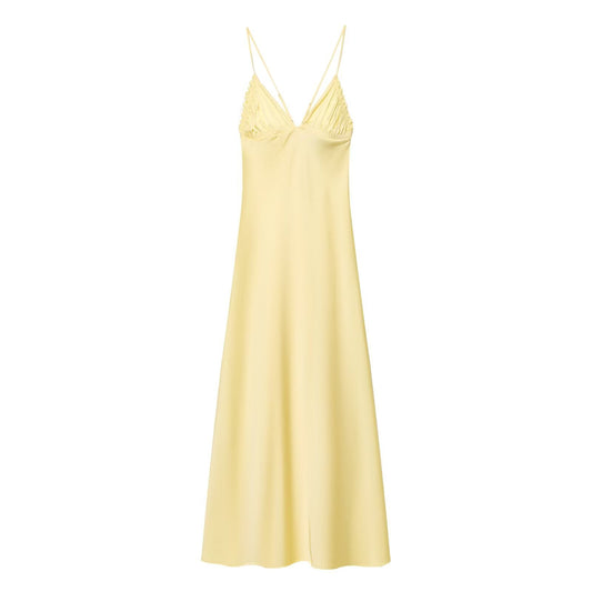 Women's Satin texture suspender dress