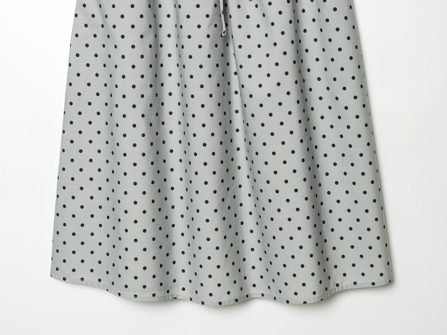 Women's bow decoration casual polka dot MIDI skirt