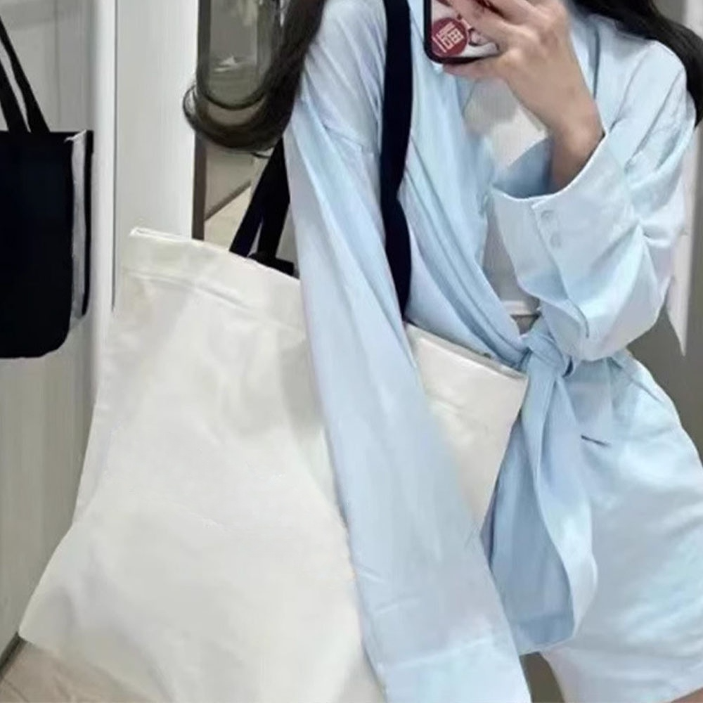 LU Women's new fashion Joker oversized canvas bag