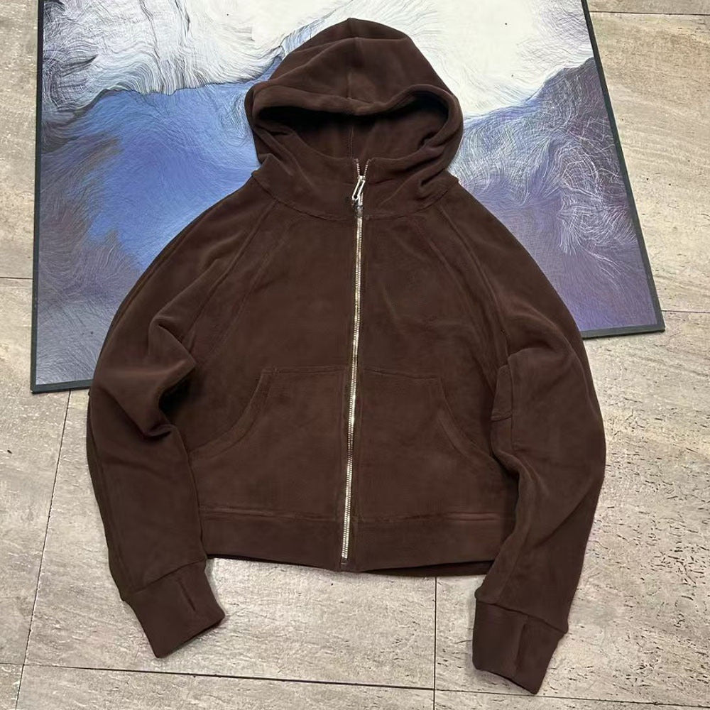 Women's hooded sweater fashion casual hooded coat