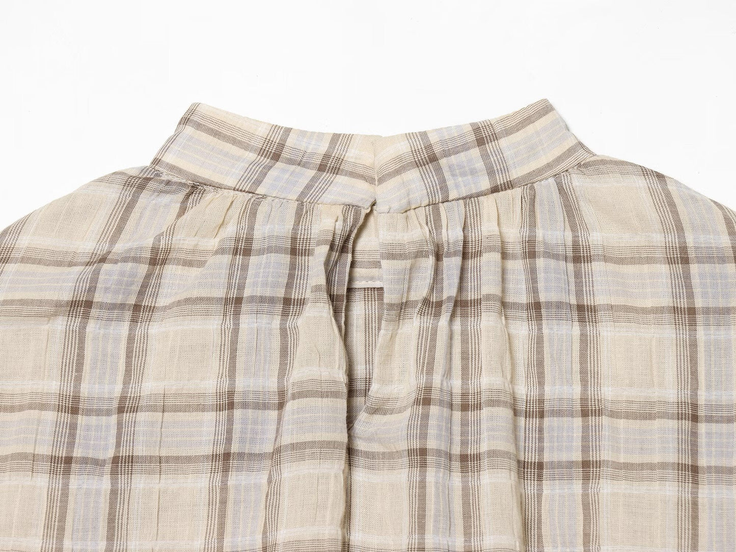 Women's Layered Decorative Short Plaid Top