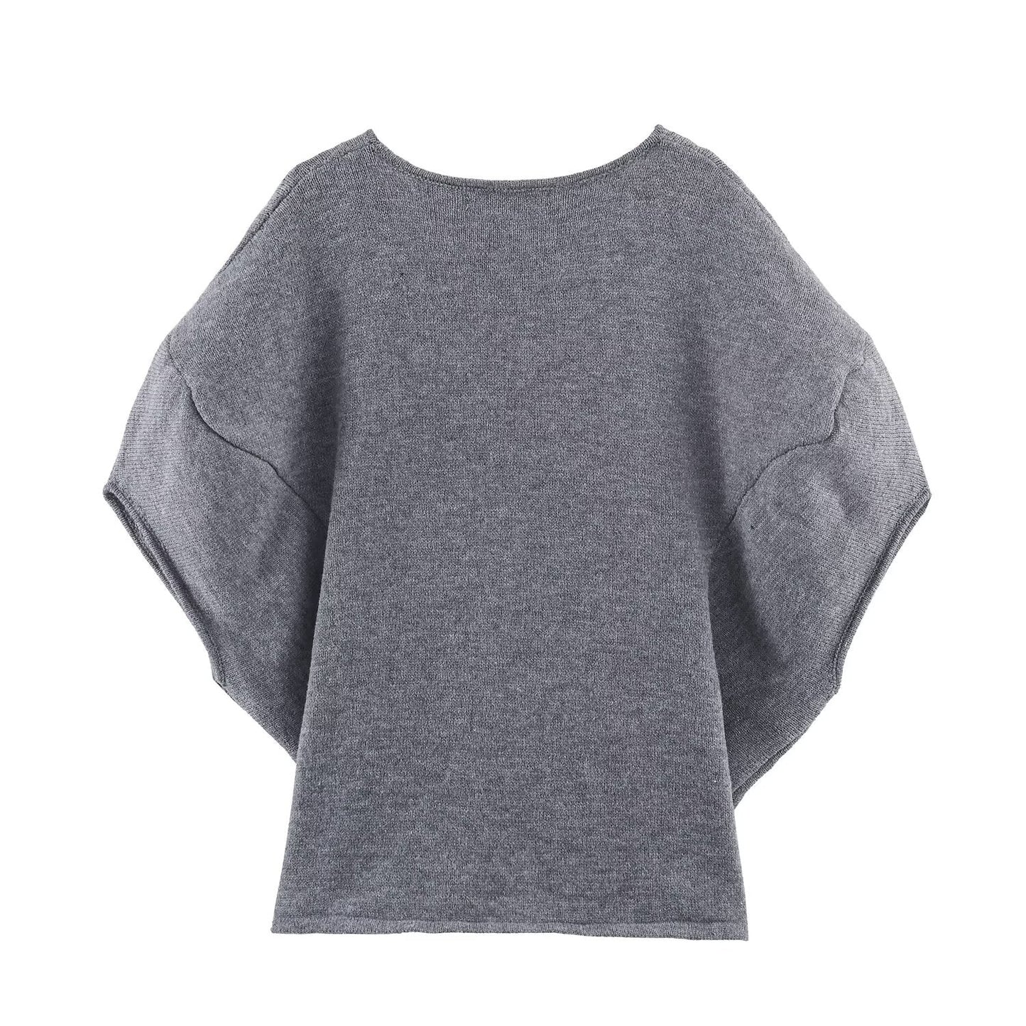 Women's O Neck short sleeved loose knit Shirt