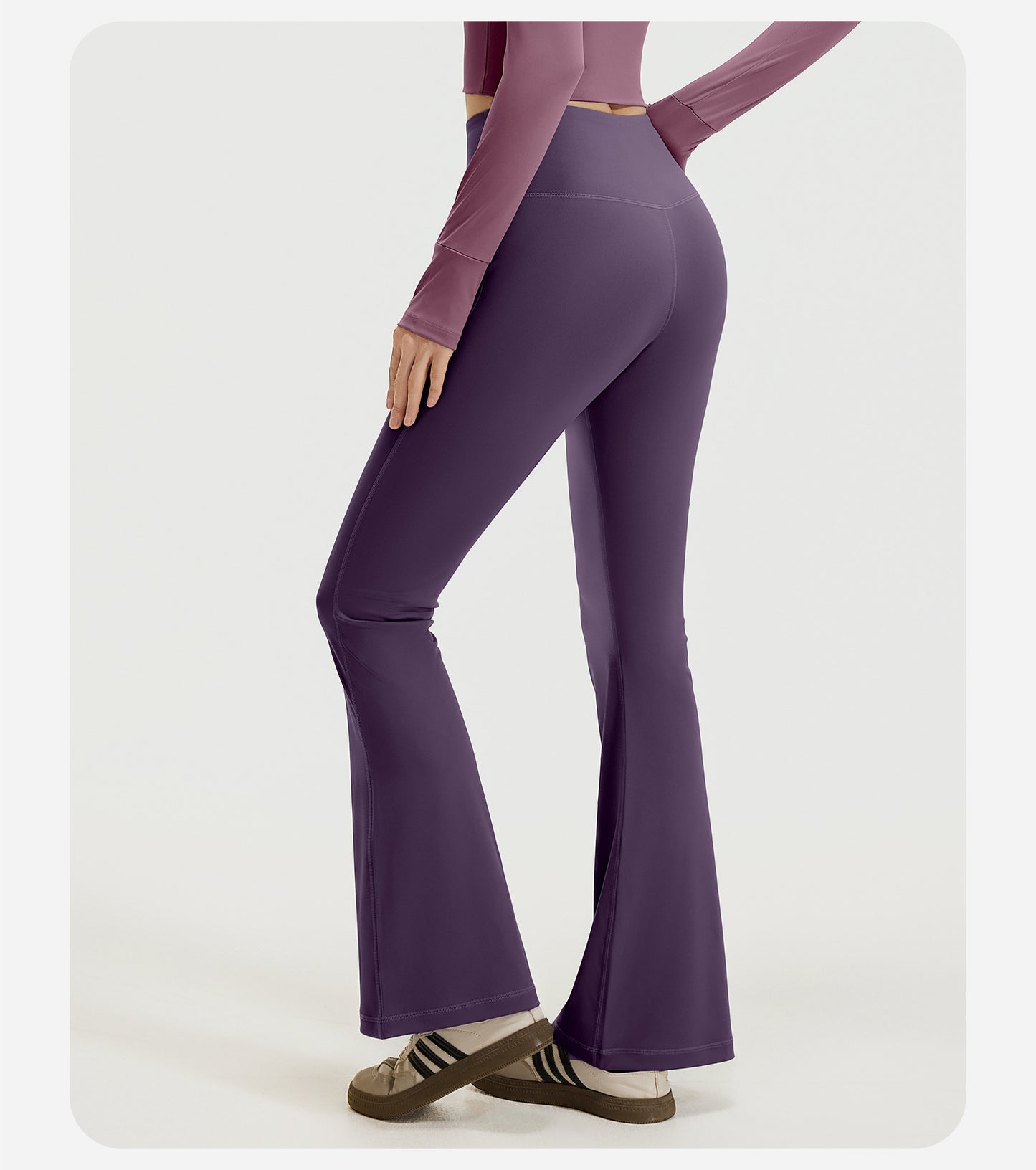 Women's new fashion high waist hip nude yoga pants Pilates sports micro-La fitness pants