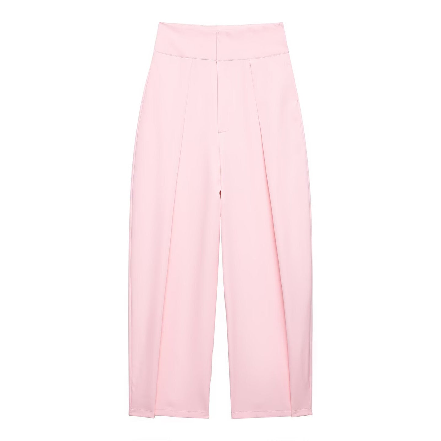 Women's high waisted pleated balloon version casual pants