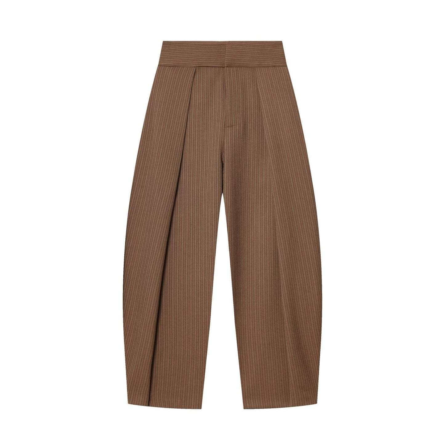 Women's high waisted pleated balloon version casual pants