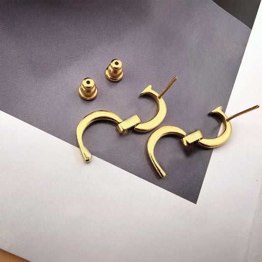 Women's new Joker temperament letter design earrings