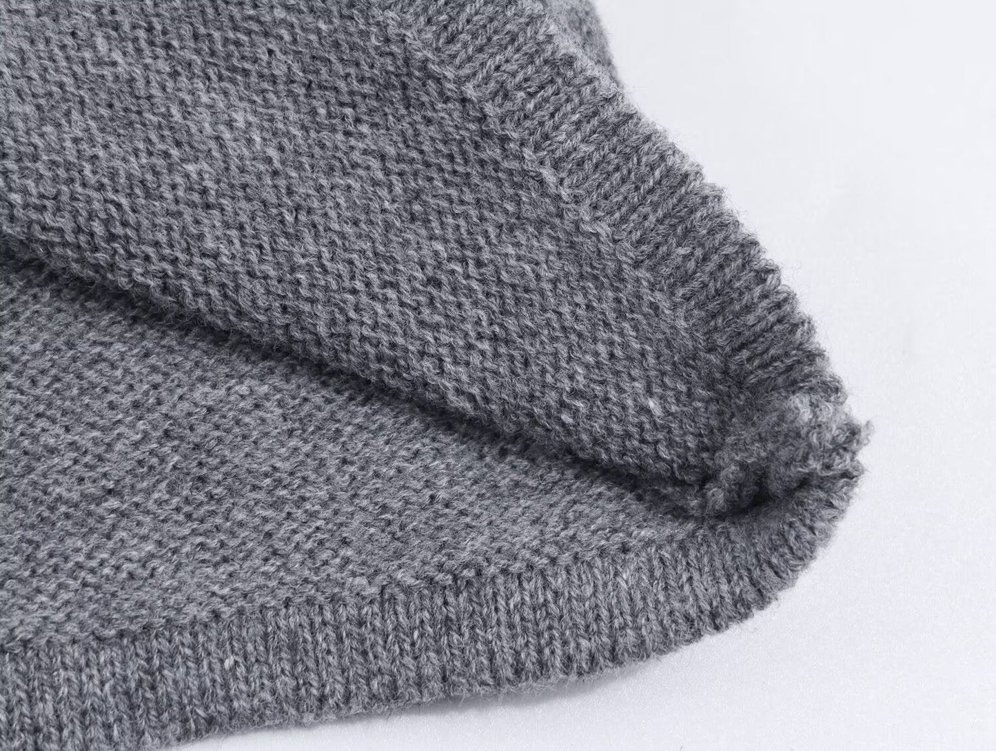 Women's O Neck short sleeved loose knit Shirt