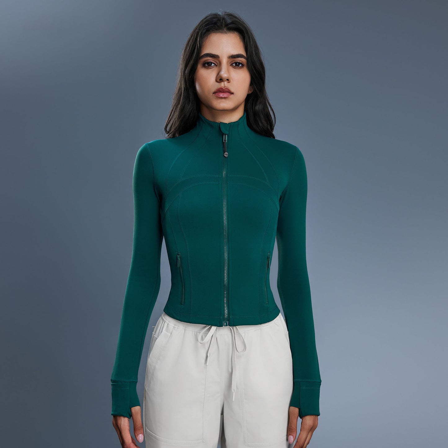 Women's new short slim collar yoga clothes