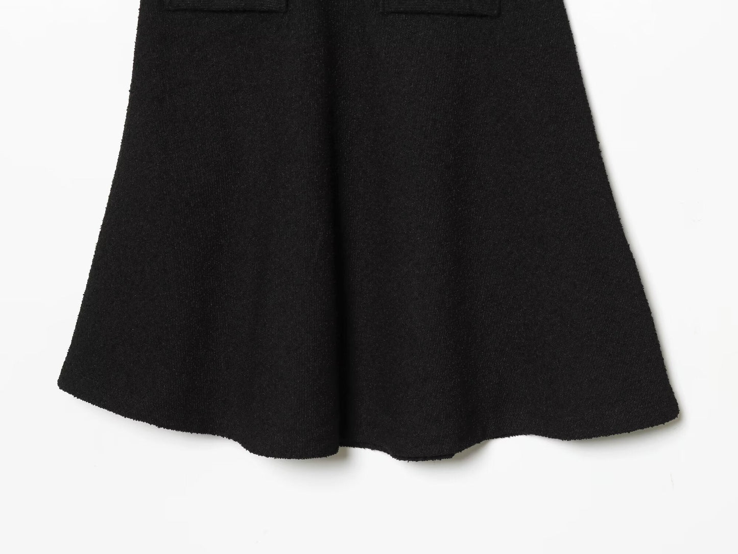 Women's contrasting straight neck bubble sleeve mini dress