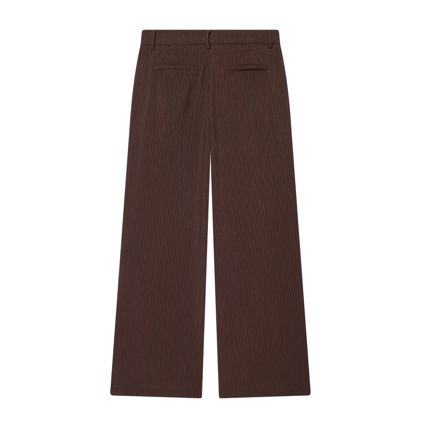 suit Women's 2 pieces sleeveless lapel striped zipper vest+Pants