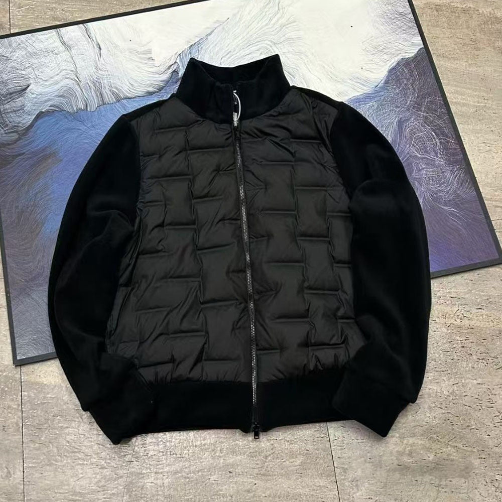 Women's new warm splicing down jacket