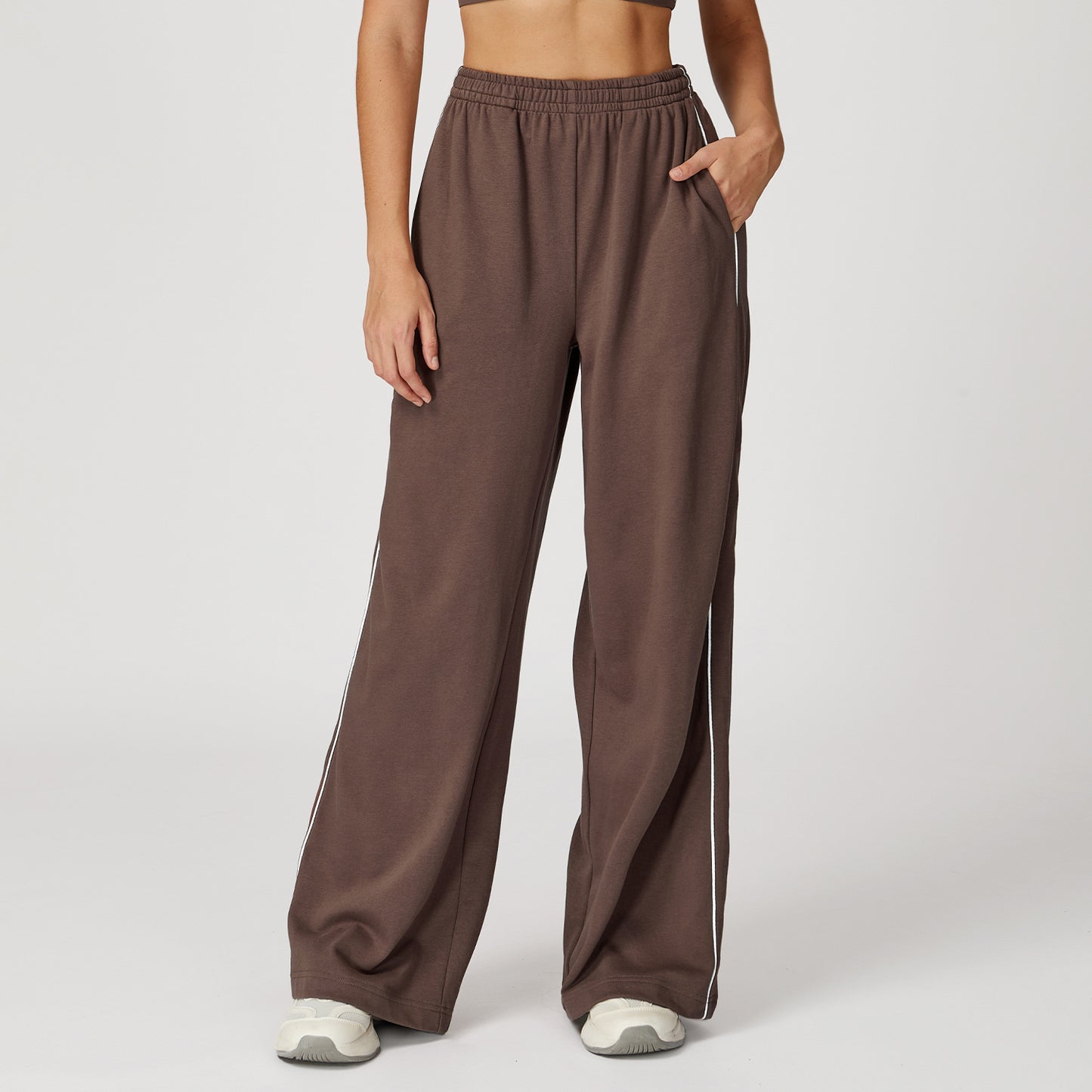 Women's new loose contrast Joker sweatpants