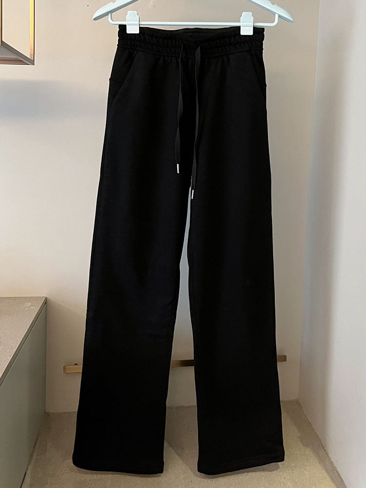 LU Women's new Joker warm plus velvet straight pants