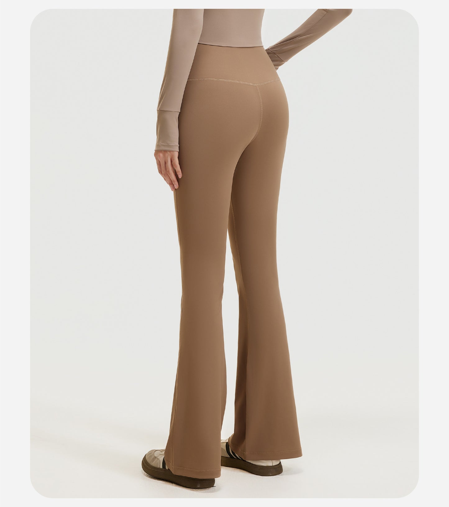 Women's new fashion high waist hip nude yoga pants Pilates sports micro-La fitness pants