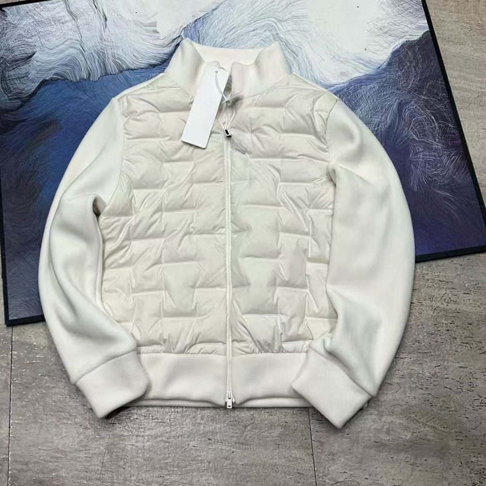 Women's new warm splicing down jacket
