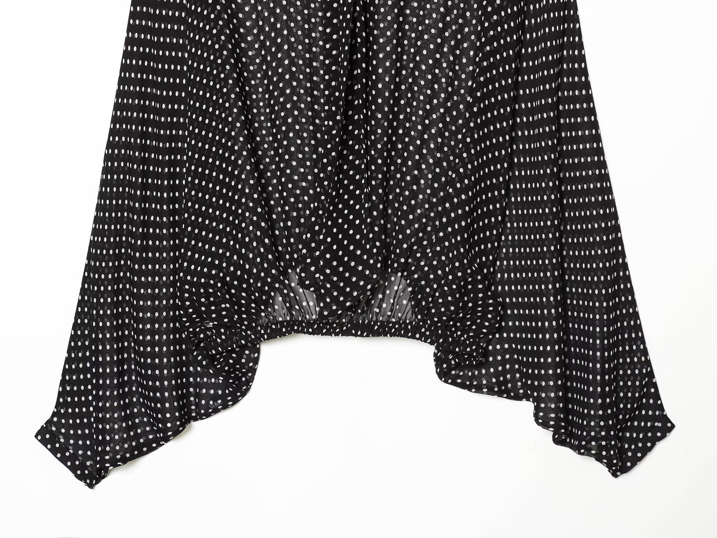 suit Women's 2 pieces bow decoration polka dot shirt+Skirts