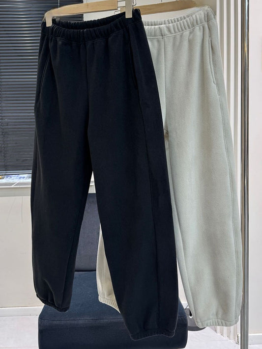 Women's new double-sided polar fleece high waist loose sweatpants
