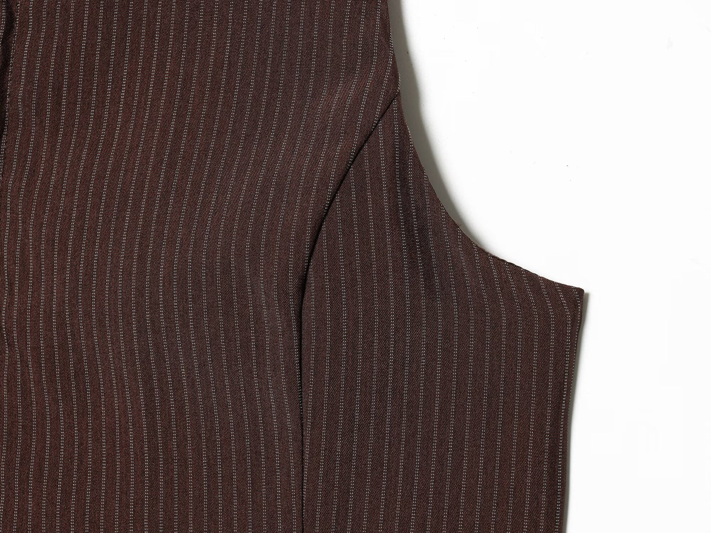 suit Women's 2 pieces sleeveless lapel striped zipper vest+Pants